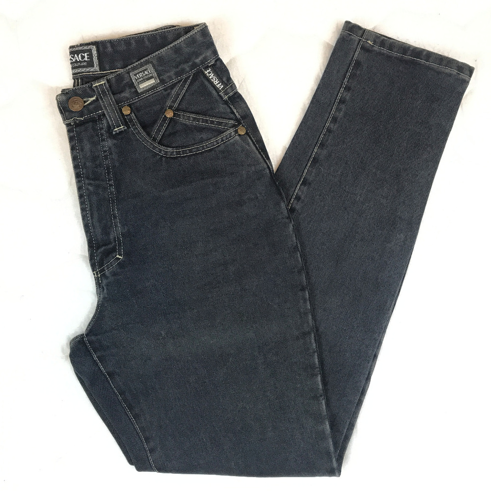 Versace High Waist Denim Medusa Head jeans - Picture 5 of 9